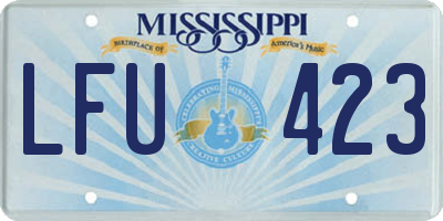 MS license plate LFU423