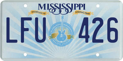 MS license plate LFU426