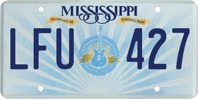 MS license plate LFU427