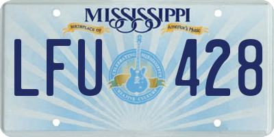 MS license plate LFU428