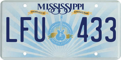 MS license plate LFU433