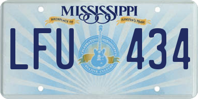 MS license plate LFU434