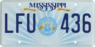 MS license plate LFU436