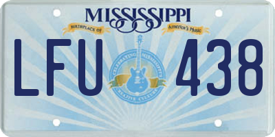 MS license plate LFU438