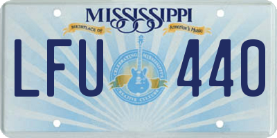 MS license plate LFU440