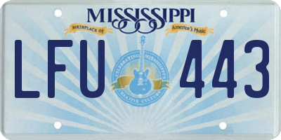 MS license plate LFU443