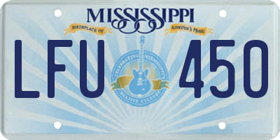 MS license plate LFU450