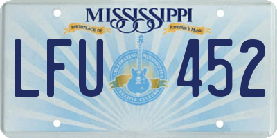 MS license plate LFU452