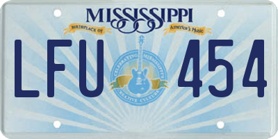 MS license plate LFU454