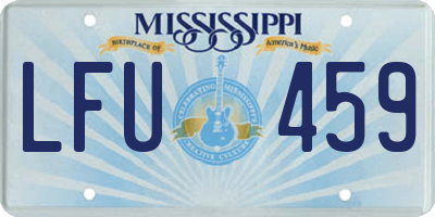 MS license plate LFU459