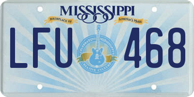 MS license plate LFU468