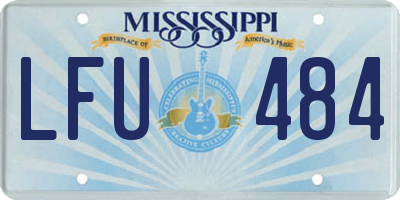 MS license plate LFU484