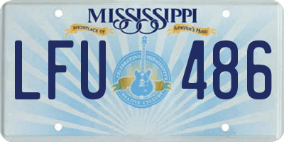 MS license plate LFU486