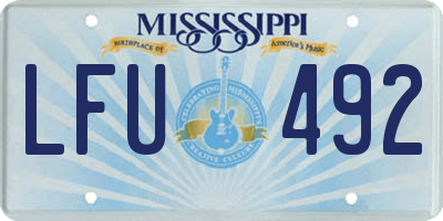MS license plate LFU492