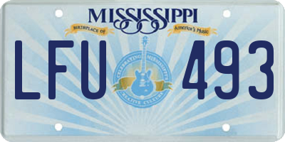 MS license plate LFU493