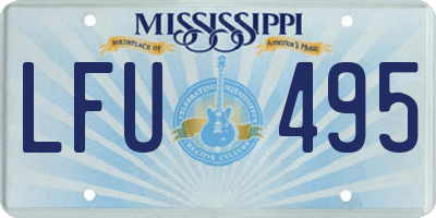MS license plate LFU495