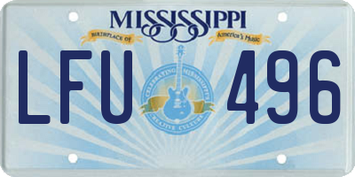 MS license plate LFU496