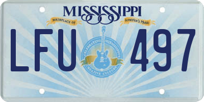 MS license plate LFU497