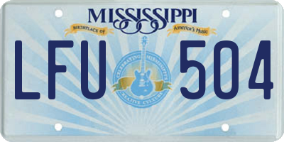 MS license plate LFU504