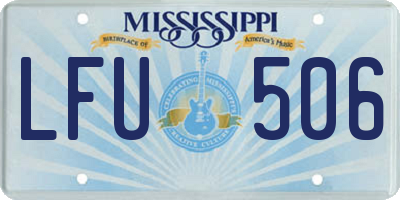 MS license plate LFU506