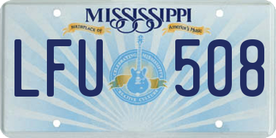 MS license plate LFU508