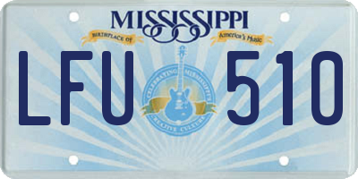 MS license plate LFU510