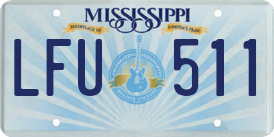 MS license plate LFU511