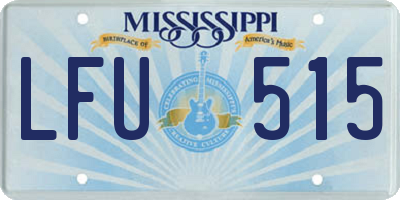MS license plate LFU515
