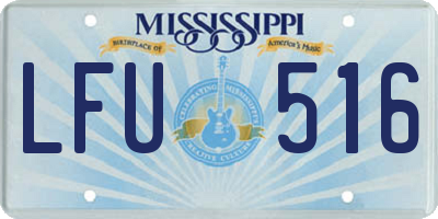 MS license plate LFU516