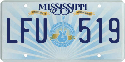 MS license plate LFU519