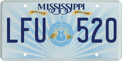 MS license plate LFU520