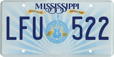 MS license plate LFU522