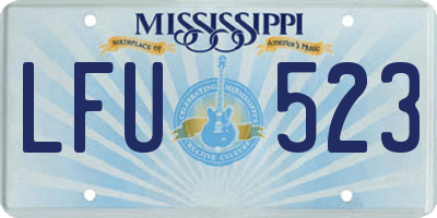 MS license plate LFU523