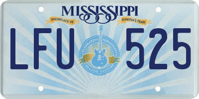 MS license plate LFU525
