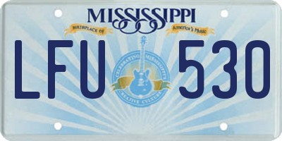MS license plate LFU530