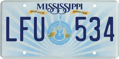 MS license plate LFU534