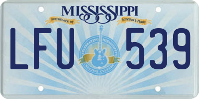 MS license plate LFU539
