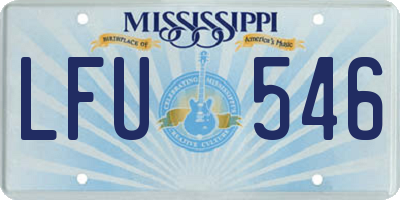 MS license plate LFU546
