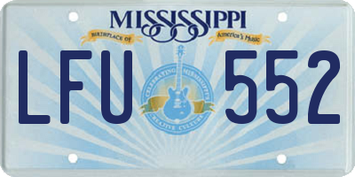 MS license plate LFU552
