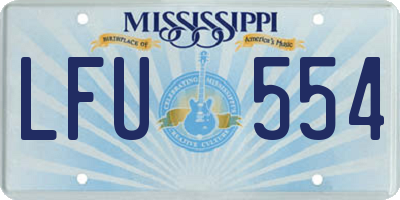 MS license plate LFU554