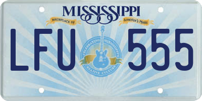 MS license plate LFU555