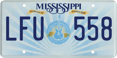 MS license plate LFU558