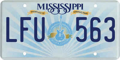 MS license plate LFU563