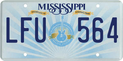 MS license plate LFU564