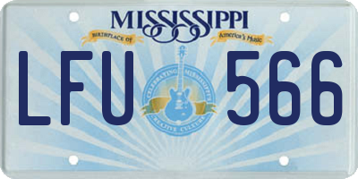 MS license plate LFU566