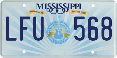 MS license plate LFU568
