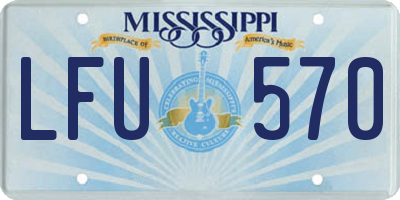 MS license plate LFU570