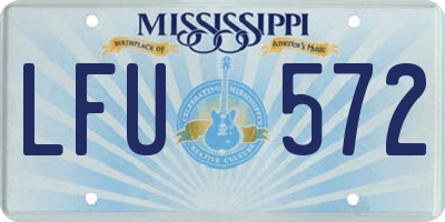 MS license plate LFU572