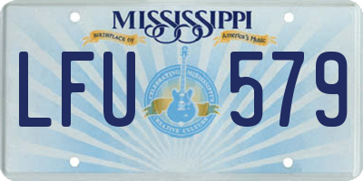 MS license plate LFU579