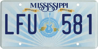 MS license plate LFU581